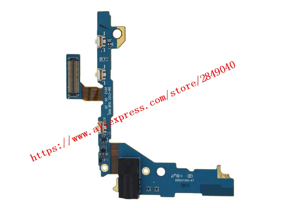 Jack and Side Key flexible cable control board for Samsung GALAXY S4 Zoom SM-C101 C101 camera repair parts