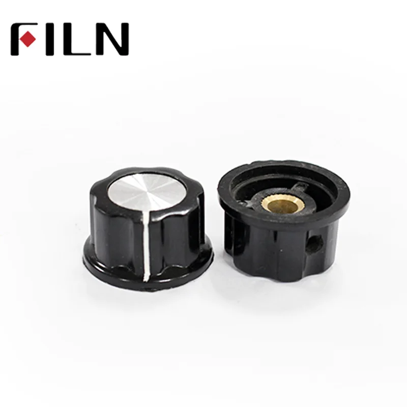 Black bakelite 6.35mm shaft with SCREW Effector KONB Guitar Knob fluted slide potentiometer knob