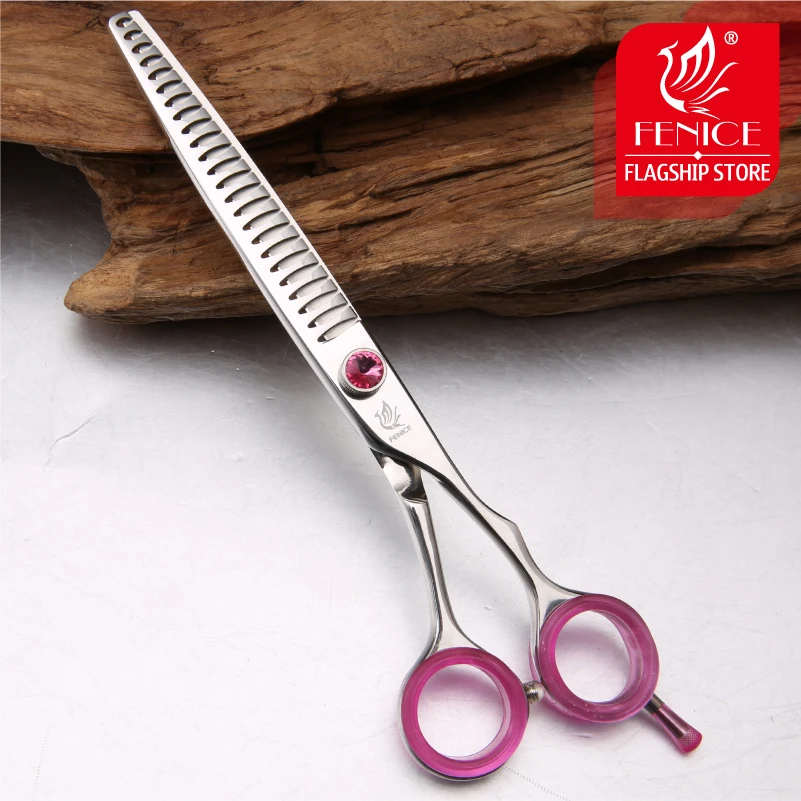 Fenice Professional JP440c 7.5 inch Pet dog Grooming Scissors thinning shears Thinning rate about 75%