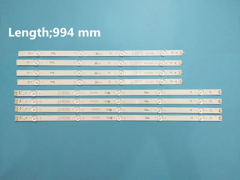 (Nuevo Kit) 8 Uds tira de LED para iluminación trasera para TV 49UJ630V 49LJ5500 NC490DUE-AAFX1-41CA GAN01-1294A-P1 GAN01-1295A-P1