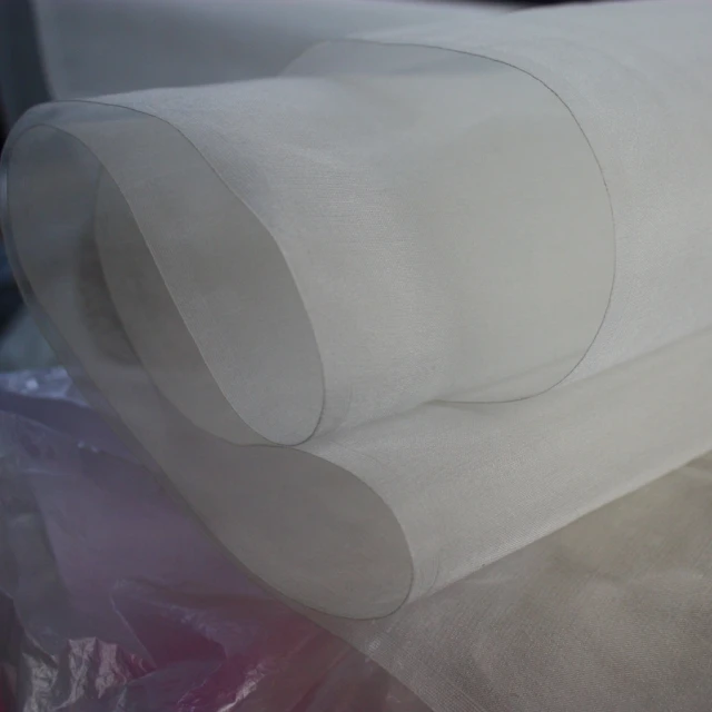 Natural White 100% Mulberry Silk Organza Fabric Gauze Tecido Meter