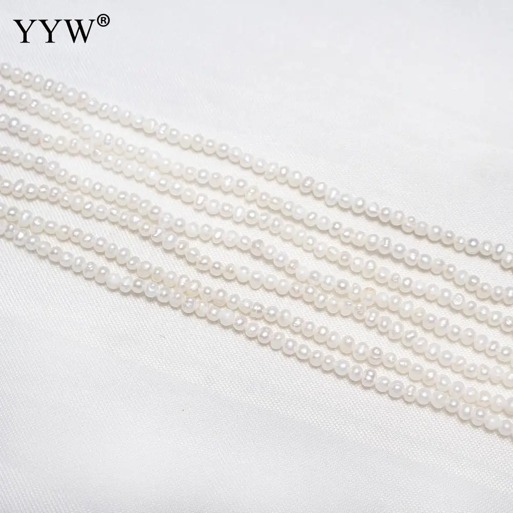 YYW Tiny 2-3mm Cultured Baroque Freshwater Pearl Beads Nuggets natural white Sold Per Approx 15.5 Inch Strand