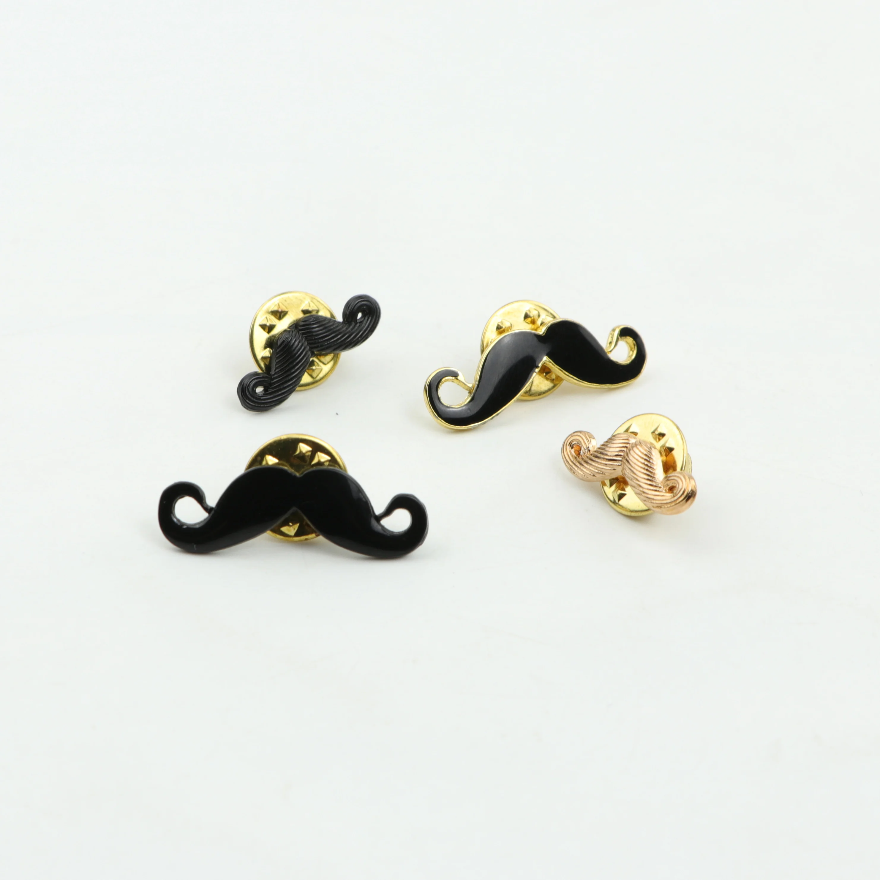 Fashion New Men Retro Golden Glasses Moustache Beard Brooch Pins Collar Suit Stick Breastpin Pin Men\'s Suit Dressup No.21-40