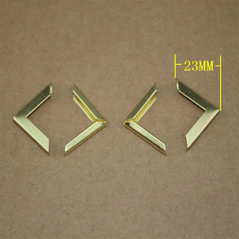 Gold Plated Book Scrapbooking Album Menu Folder Corner Protectors 23*23*3mm,Fit 3mm thickness book,10Pcs