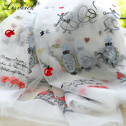 1yard Organza embroidered lace fabric Fairytale kingdom children's clothing materials Prince princess skirt fabric diy craft