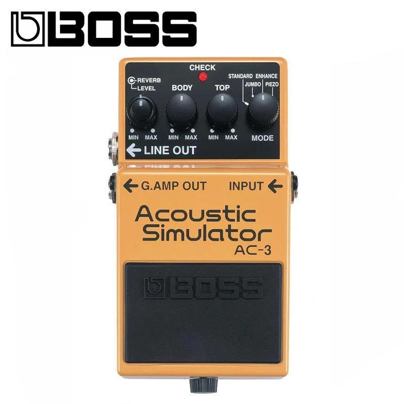 Boss AC-3 Acoustic Simulator Pedal for Guitar Bundle with Picks, Polishing Cloth and Strings Winder