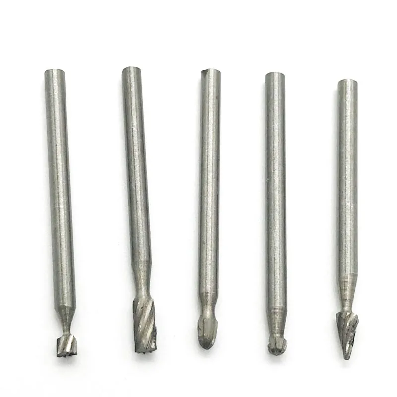 Burr Woodworking Drill Bit Set Rotary Files High Speed Steel Carving Rasps For Dremel 1/8 Inch Shank Wood Carving 10pcs/set