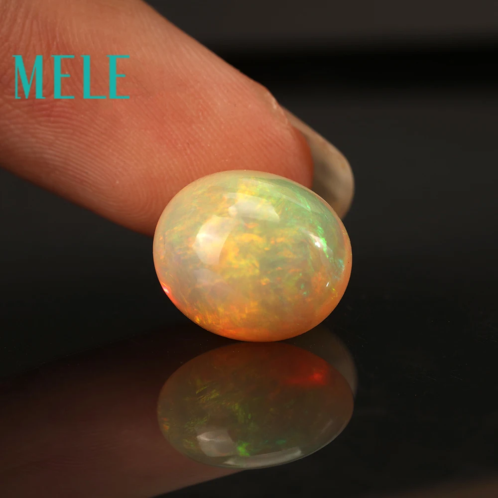 Natural red round cut opal for jewelry making,11X13X8mm5.7ct colorful fire DIY loose gemstone