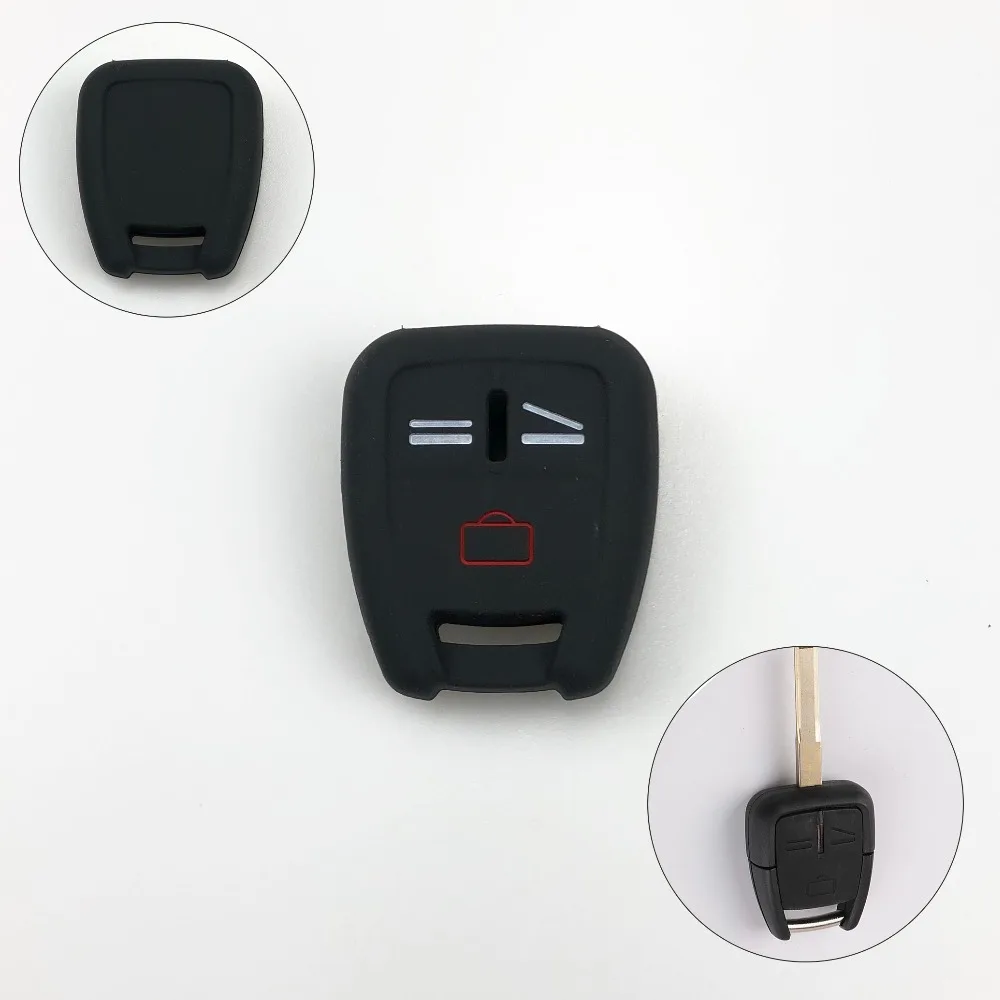 For Vauxhall Opel Astra Zafira Vectra Tigra Omega Signum Frontera 3 Button Remote Car Key Case Cover Silicone Fob Shell