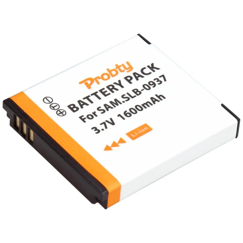 2 Pcs 1600mah SLB-0937 SLB0937 camera battery for Samsung SLB-0937 and Samsung CL5, CL50, i8, L730, L830, NV4, NV33, PL10, ST10