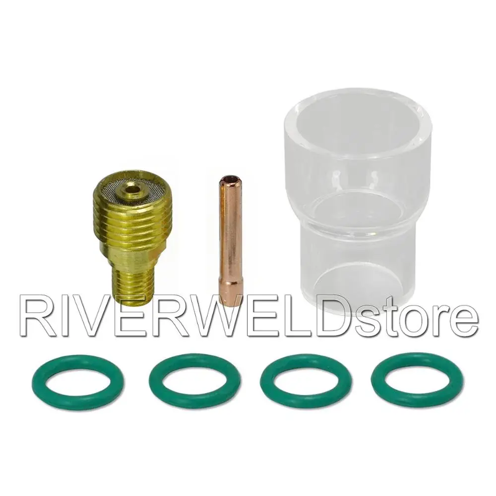 

7Pcs/Set #12 Pyrex Glass Cup Gas Lens Collet Kit For WP 9/20/25 Tig Welding Torch