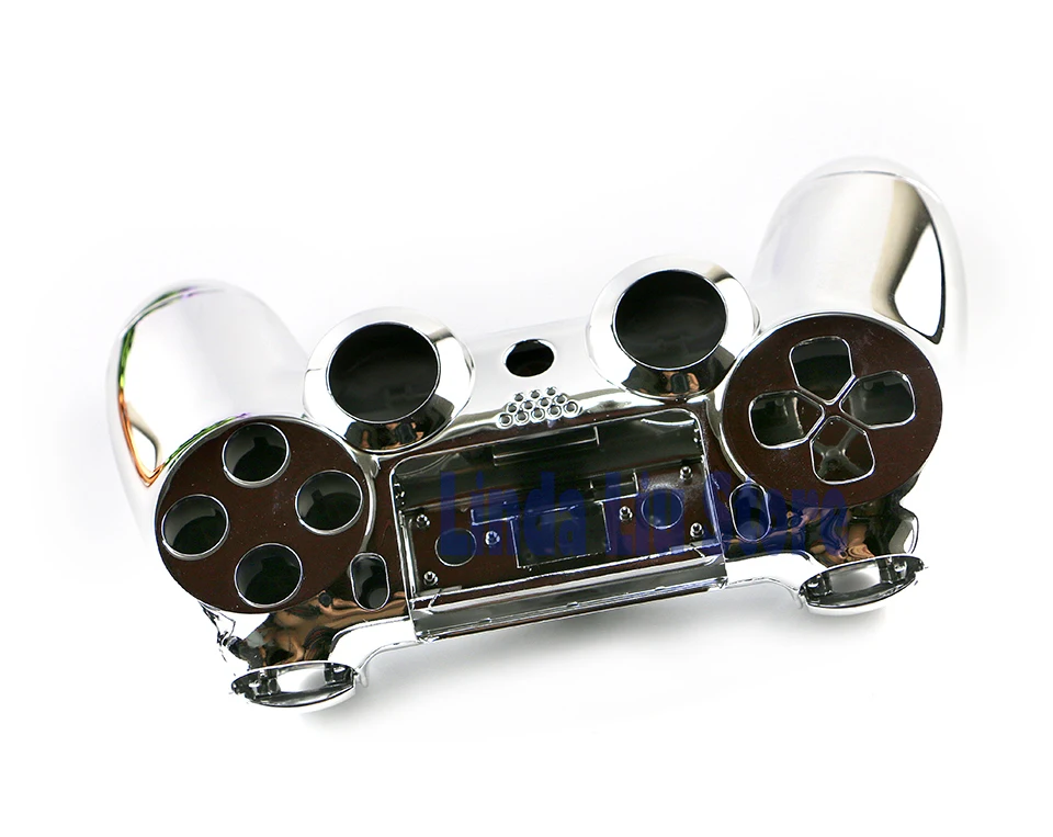 ChengChengDianWan 10pcs Chrome colour Housing case for Playstation 4 PS4 controller shell cover High Quality