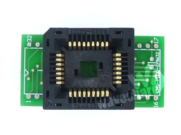 PLCC32 TO DIP32 (A) Programmer Adapter Yamaichi IC Programmer Adapter for PLCC32 package 1.27mm Pitch