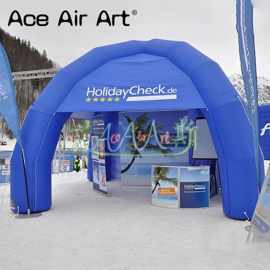 

Cheapest 6m Diameter Inflatable Igloo Spider Event Tent Blue Air Dome Tent with Logo for Tourism Promotion and Publicity