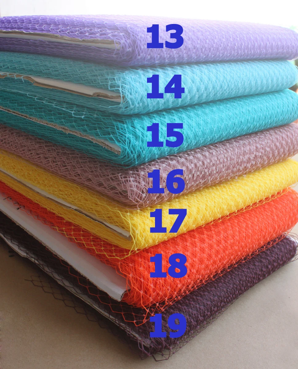 [IuBuFiGo] Birdcage Veiling Netting for Women, Fabric, Fascinator, Headpiece, Headpiece, 10 Yards per Lot, 9 \