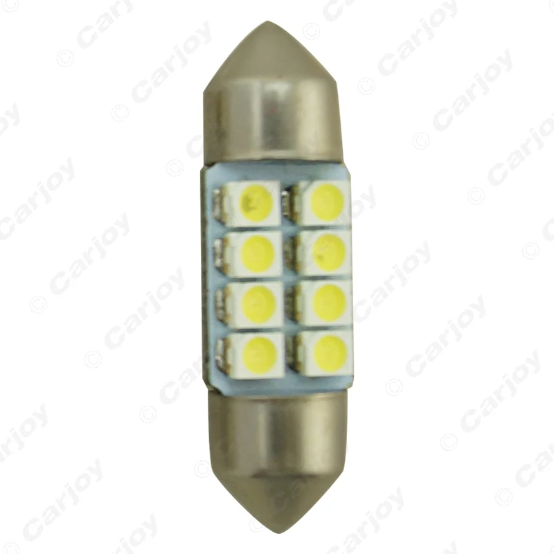 LEEWA 5PCS White 31mm/36mm/39mm/41mm 1210/3528 8SMD Car Interior Light Festoon Dome LED Bulb #CA1524