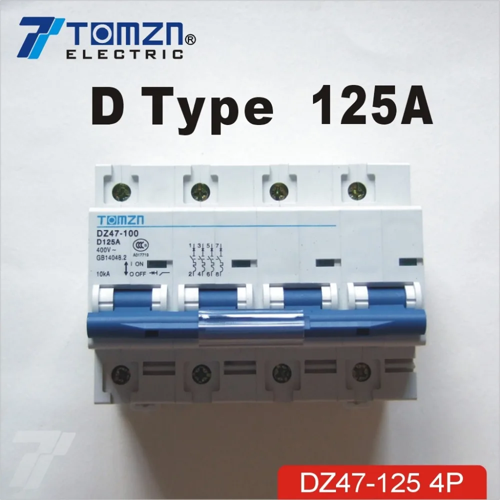 4P 125A 240V/415V 50HZ/60HZ Circuit breaker MCB