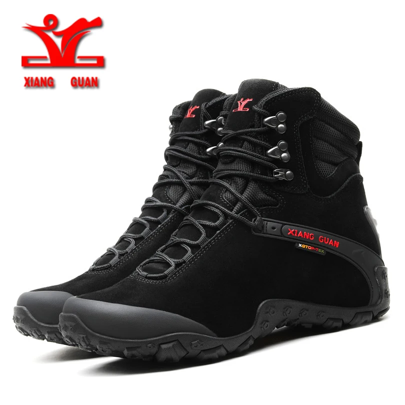 XiangGuan winter new Wear-Resistant Camping Men Boots Tactical Sneakers Climbing Waterproof Boots for men Women Hiking Footwear