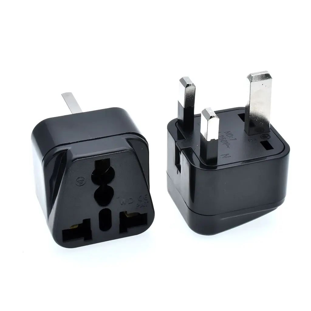 Universal Grounded Type G for GB UK HK AC Power Plug Travel Trip Adaptor Adapter UK, Ireland, Cyprus, Malta, Malaysia,