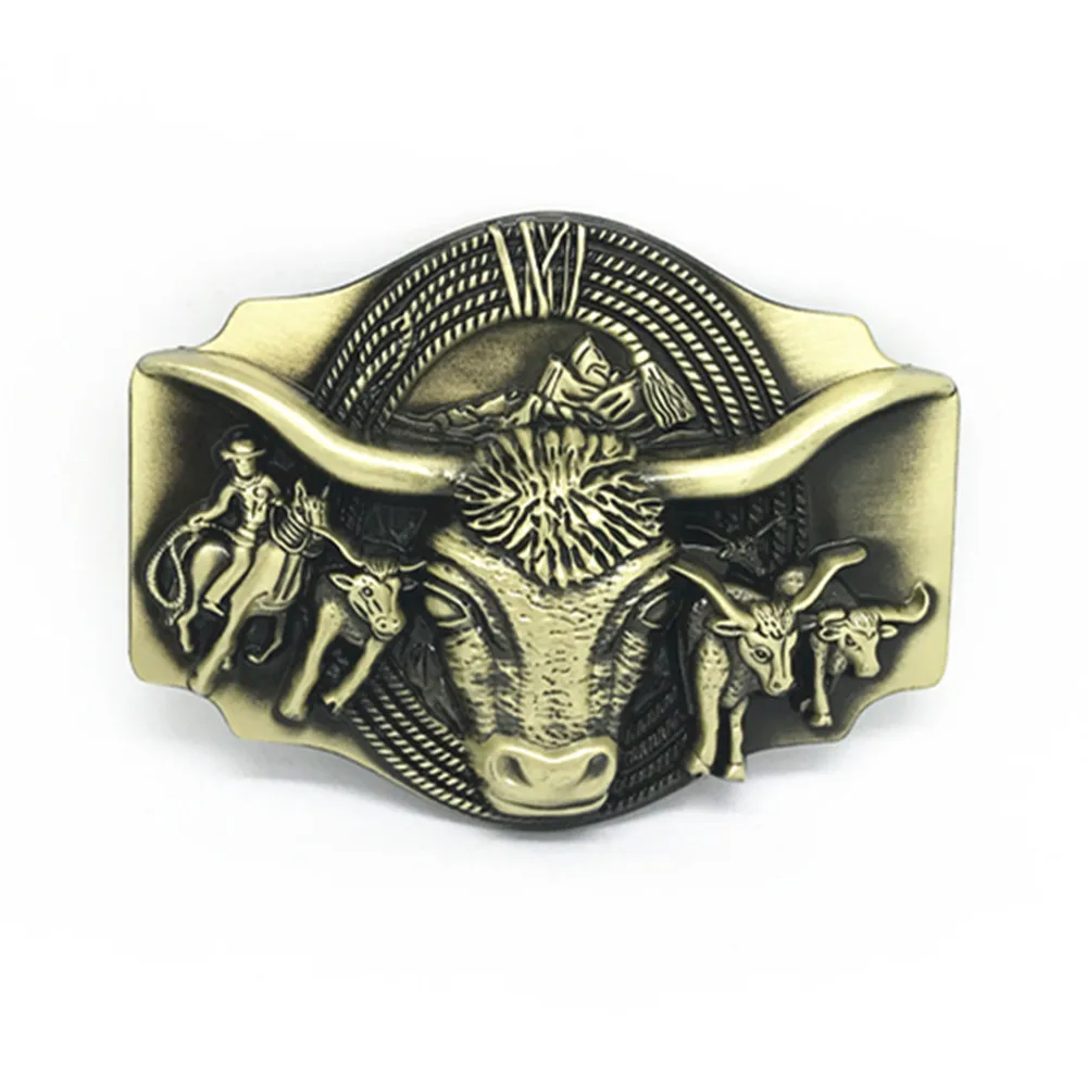 Europe and the United States the most popular western bull bullfighting knight alloy buckle for 4.0 belt