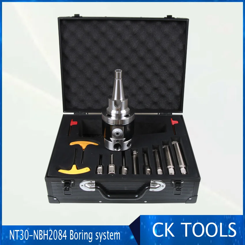 

quality Precision NT30-NBH2084 8-280mm Boring Head System tool Holder +8pcs 20mm Boring Bar Boring rang 8-280mm Boring Tool Set