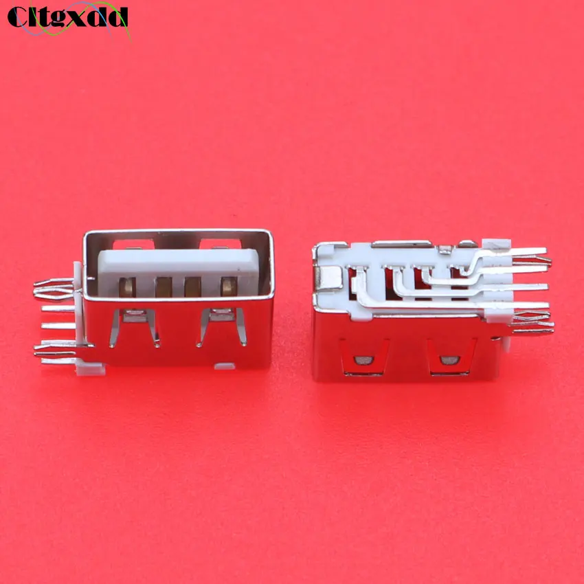Cltgxdd 1Piece USB Type-A Female PCB Mount Socket Connector Vertical USB A Female Socket Jack Connector Flat 90 degree - Image 3