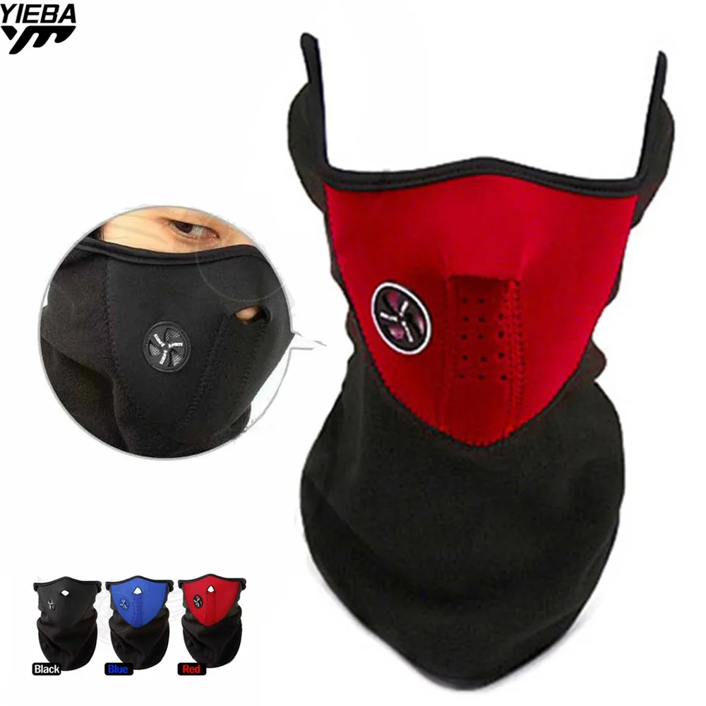 Motorcycle Face Mask Outdoor Motor Helmet Bandana Hood Ski Sport Neck half Face Mask Windproof Dustproof Face Mask 3 colos