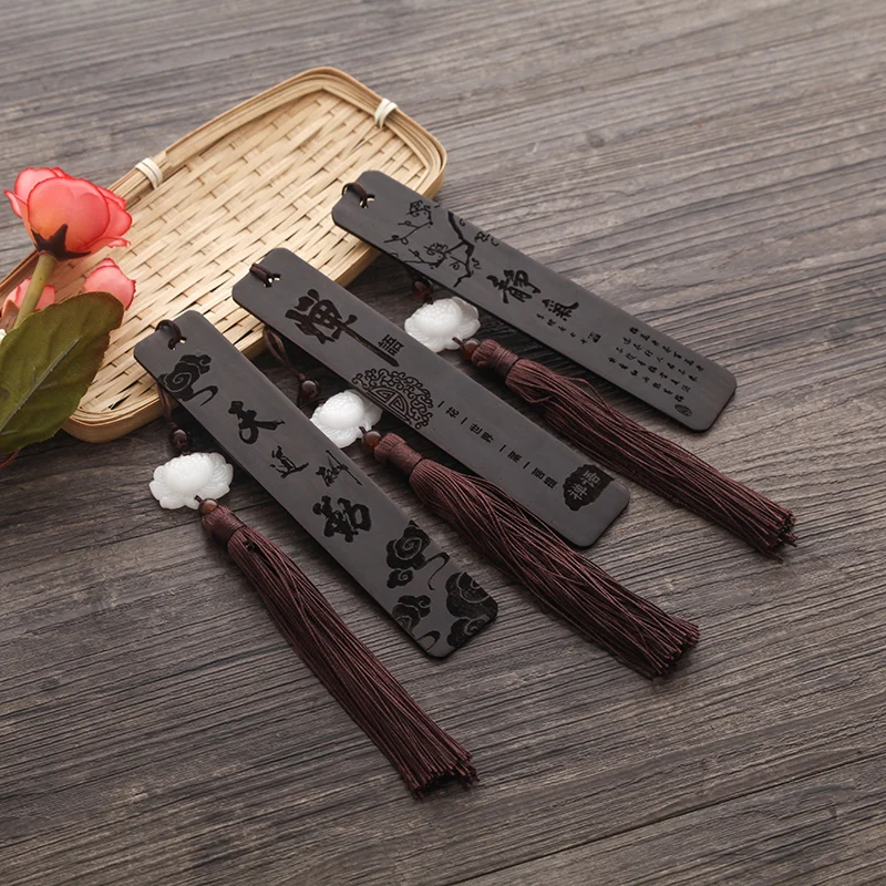 1pc Wooden bookmark classical Chinese style creative Ebony wood bookmark custom bookmark factory direct Art Collection