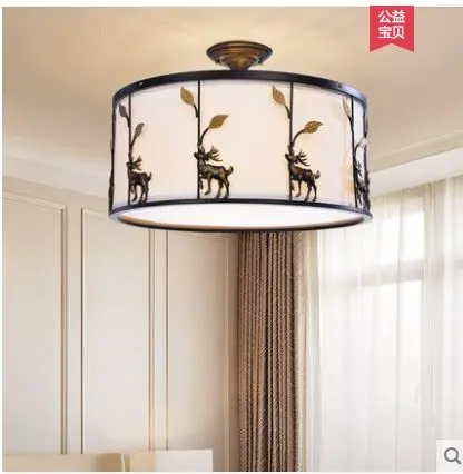

American country garden ceiling lamp simple creative lamp study lamp warm romantic bedroom