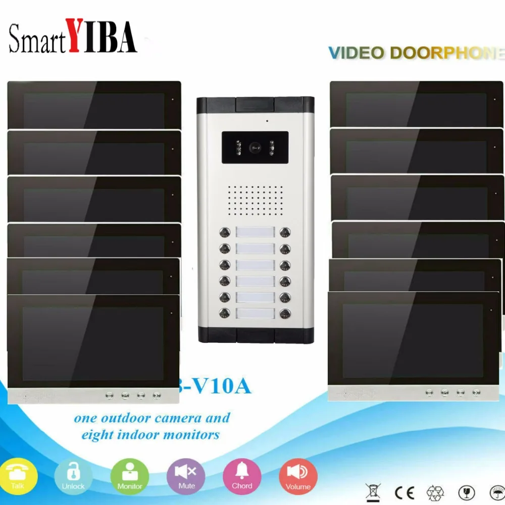 SmartYIBA Home Video Door Phone For 12 Apartments Door intercom 10