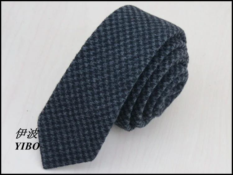 

(1 pcs/lot) 100% wool men's black tie/dark black plover design High-quality fashion leisure narrow neck tie free shipping