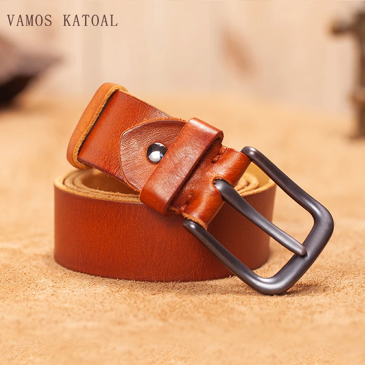 

VAMOS KATOAL Male belt men genuine leather First layer cowskin fashion all-match belt Men's cowhide casual pants belt