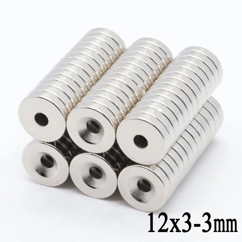 8/10/12/15x3 mm Hole 3mm N35 Ring Block Craft Permanet Magnet Powerful Rare Earth Ndfeb Neodymium Magnets