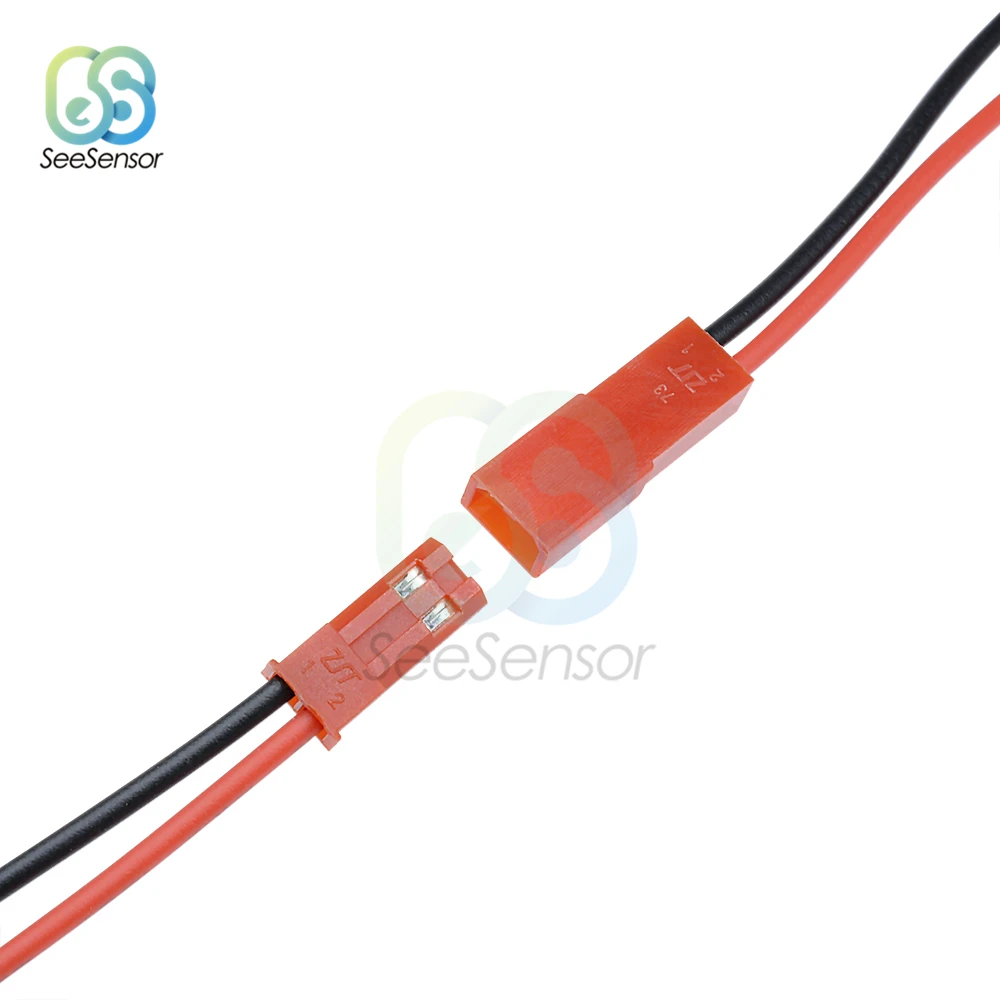 Conector JST de 2 pines, conector macho/hembra de 100mm para batería RC BEC, helicóptero, Dron, cuadricóptero, FPV, DIY, 5 pares