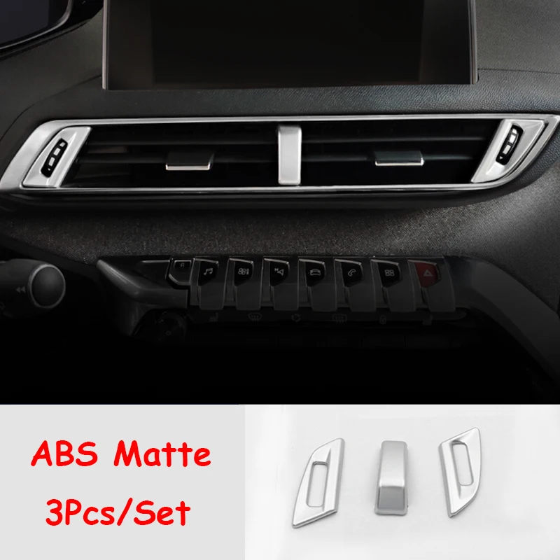 

For Peugeot 3008 GT 5008 2017 2018 ABS Matte central air-conditioning outlet decoration Cover Trim accessories car styling