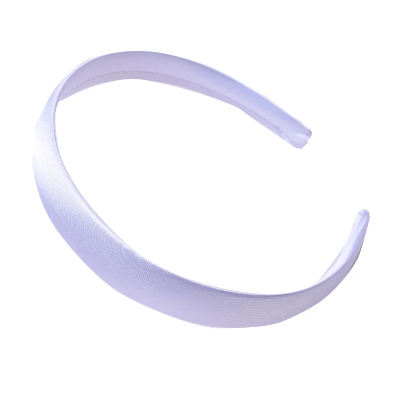 Diademas de resina para niños, cintas para el pelo de 2CM, cubiertas de satén de Color sólido, 20 colores, lote de 5 unidades