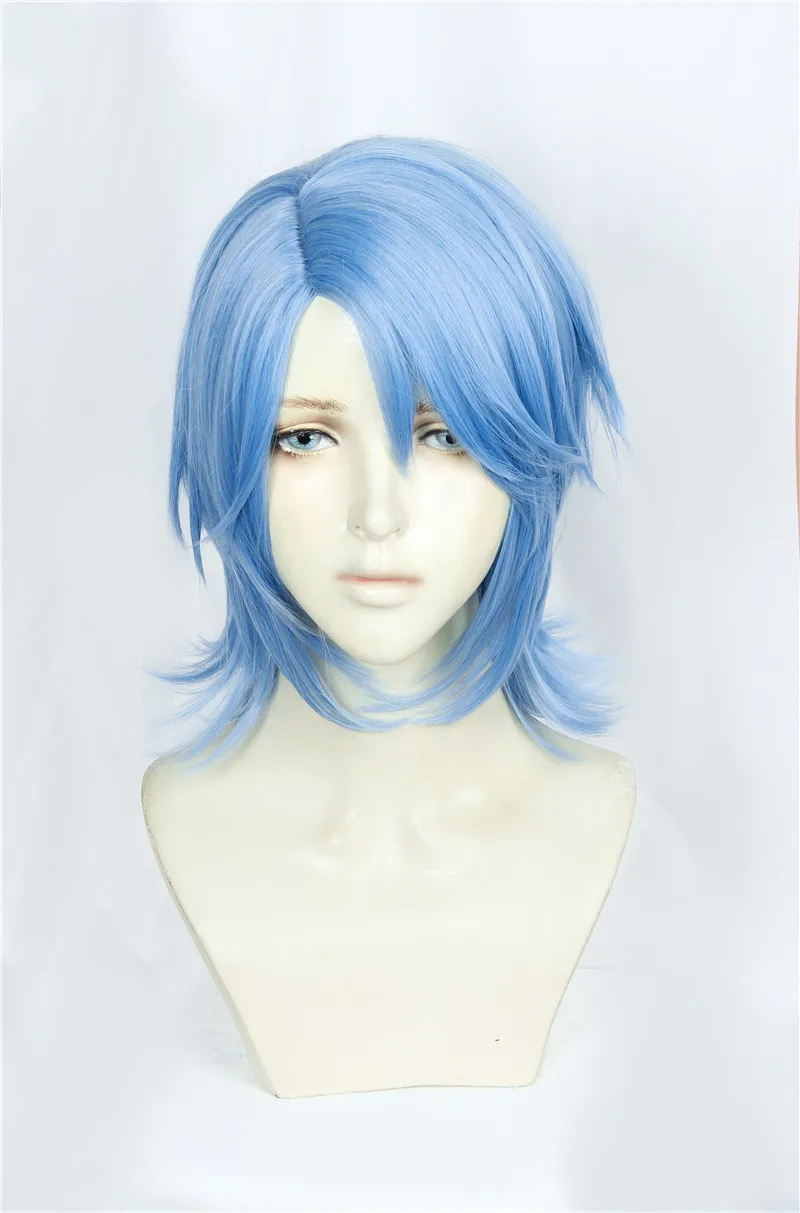 Kingdom Hearts III Aqua Cosplay Wig Role Play PARTY hair for Christmas Halloween Blue 2019 New GANME ANIME hair Wigs + Wig Cap