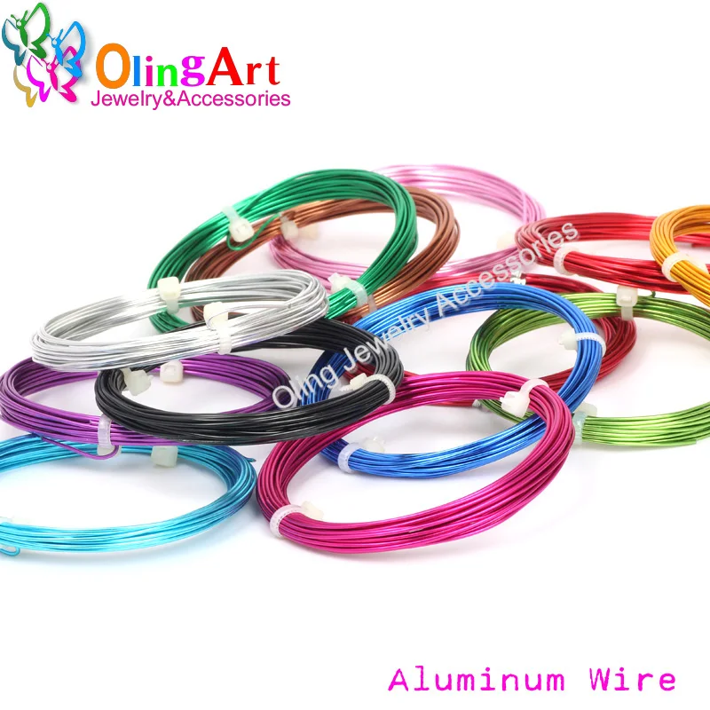 OLINGART 3M Roll Dia 1.5mm Aluminum Wire soft DIY craft versatile painted metal necklace Bracelet jewelry making