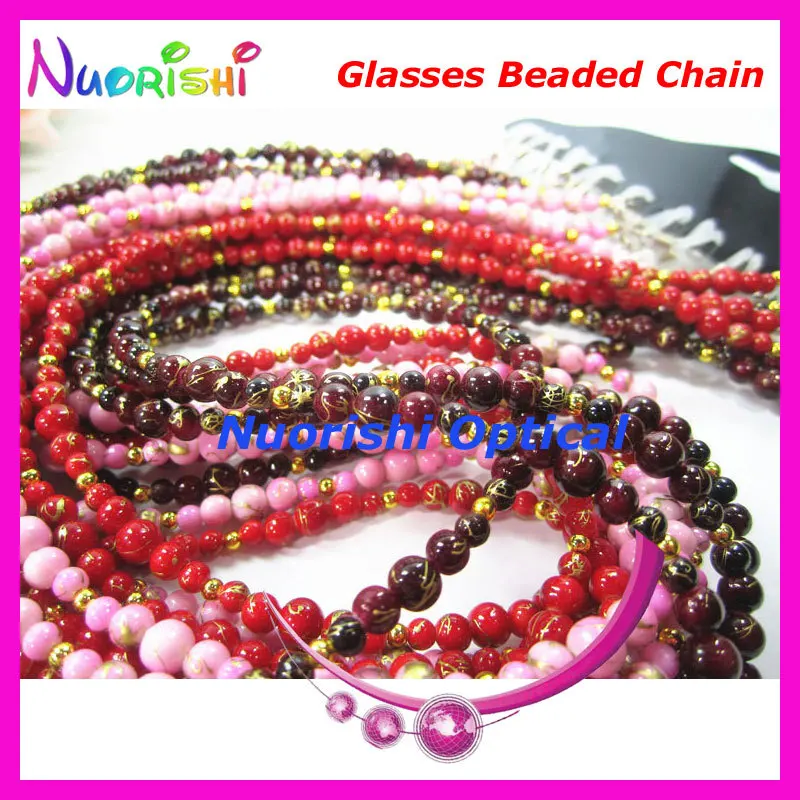 12pcs Nice Beaded Steel Wire Rope Eyeglass Sunglasses Eyewear Spectacle Chain Cords Lanyard free shipping L848