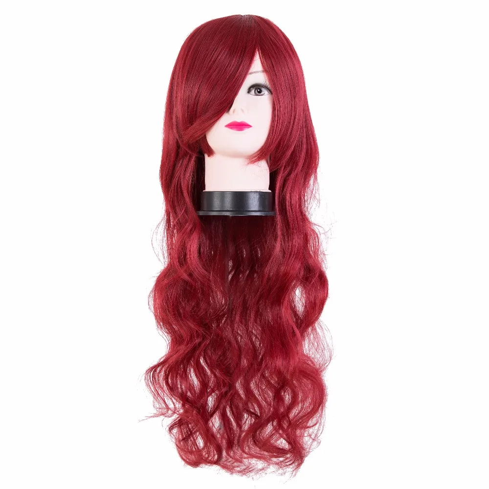 Curly Hair Fei-Show Synthetic Heat Resistant Cosplay Cover Face Bang Carnival Wigs Women Female Salon Party Halloween Hairpiece