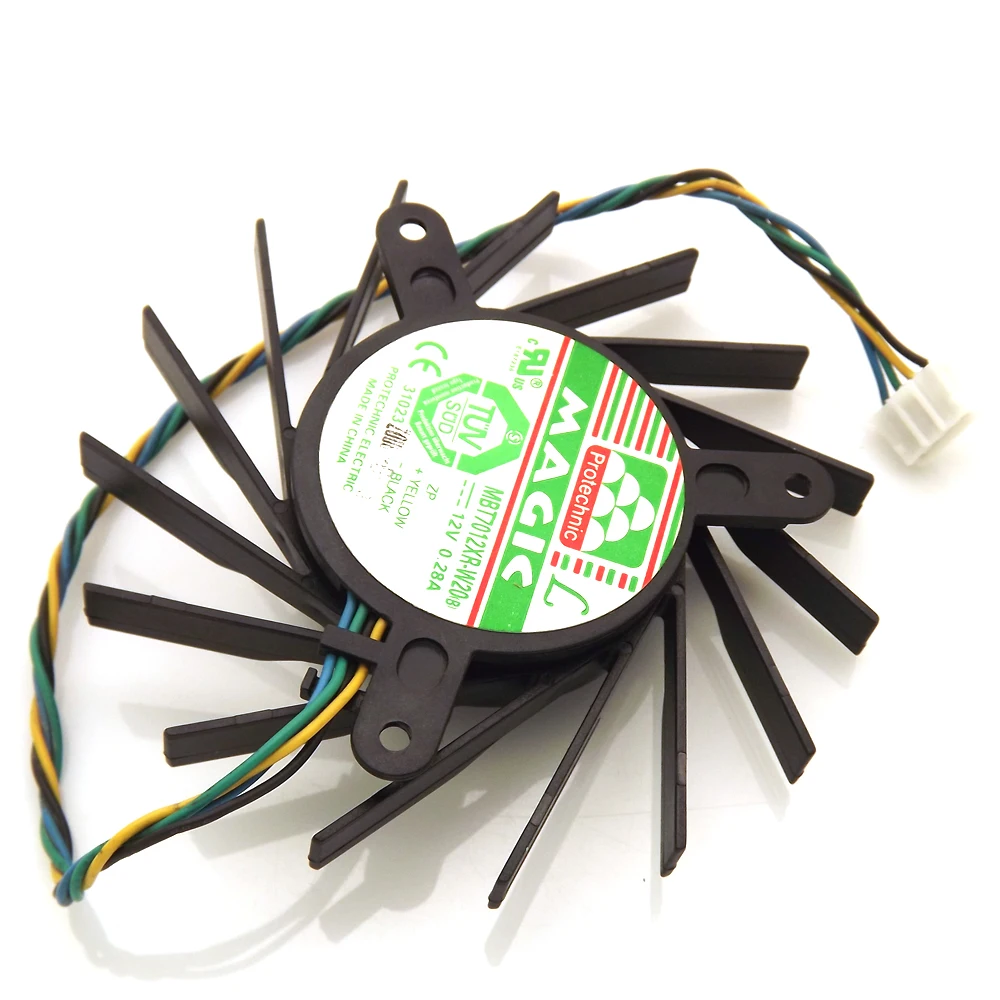 Free Shipping MAGIC MBT7012XR-W20 12V 0.28A 73mm 52*45*43mm 4Pin For 8800GT 9600GT 9800GT Graphics Video Card Fan