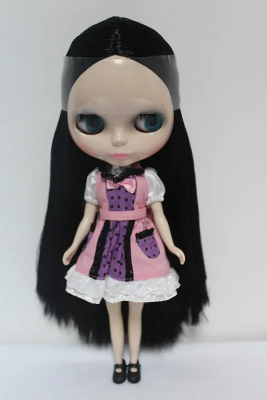 Blygirl Blyth doll Black straight hair normal body 7 joints No.6852 1/6 body DIY doll for their makeup