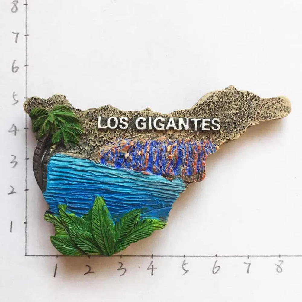 NEW Handmade Tenerife, Spain Resin 3D Map Resin Fridge Magnet Tourist Souvenirs Refrigerator Magnetic Stickers Home Decor