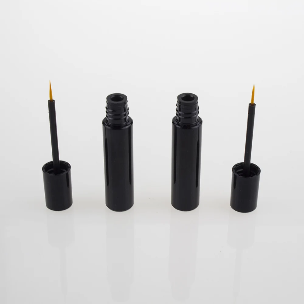 500pcs 3.5g plastic empty pen for liquid eyeliner ,black cosmetics bottle with brush ,3.5ml empty eyeliner plastic black tube