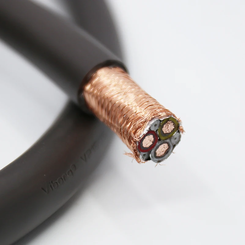 Viborg  Pcs VP1606 Pure Copper 5N OFC 6mm Square Each Conductor AC Power Cable for Hifi Audio Cable