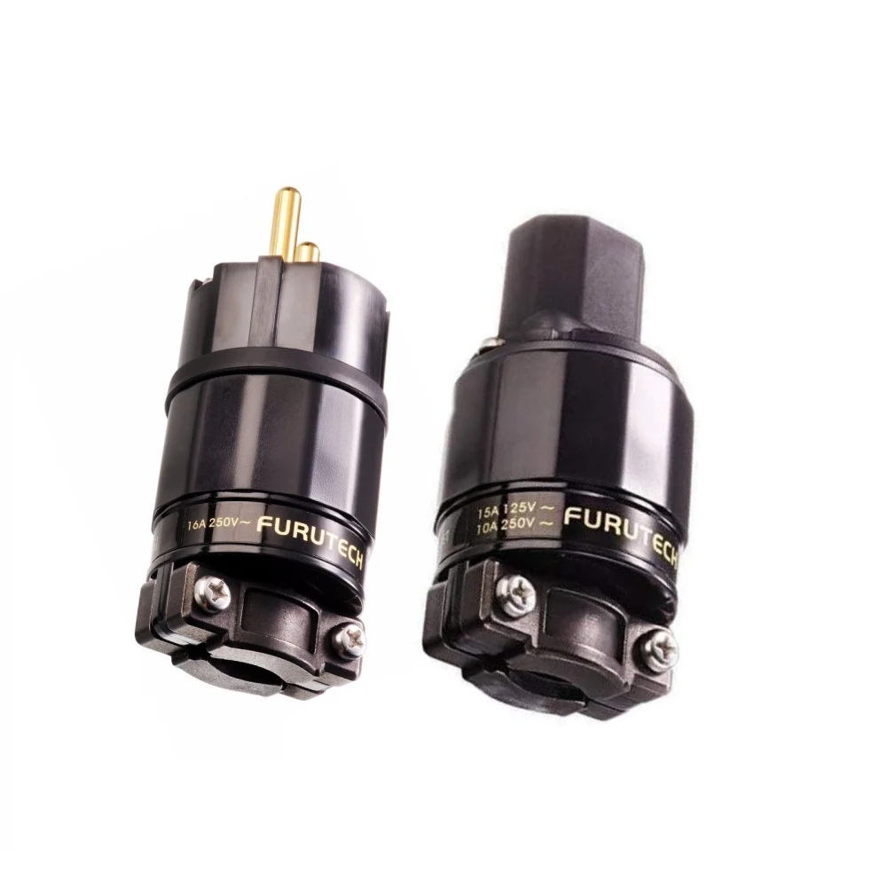 FURUTECH FI-E11(G) /FI-11-N1(G) Stroomstekker 24k verguld Schuko-connector IEC 15A/125V 16A/250V