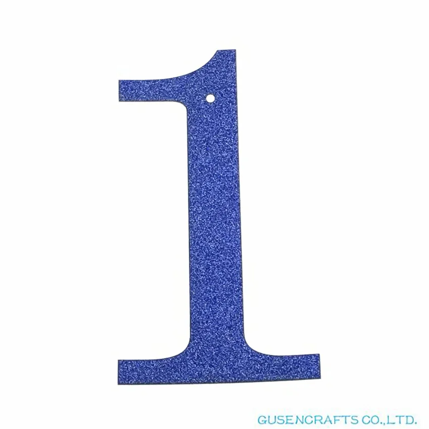 1pcs/lot 13cm Royal Blue Party Decorations Personalized Glitter Paper Number Banner Hanging Birthday Wedding Holiday Decorations