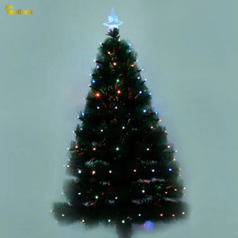 

Teellook 1.2M/2.4M Green Full Colorful Pine Needle Christmas Tree Family Shopping Mall School Christmas Decorative Tree Supplies