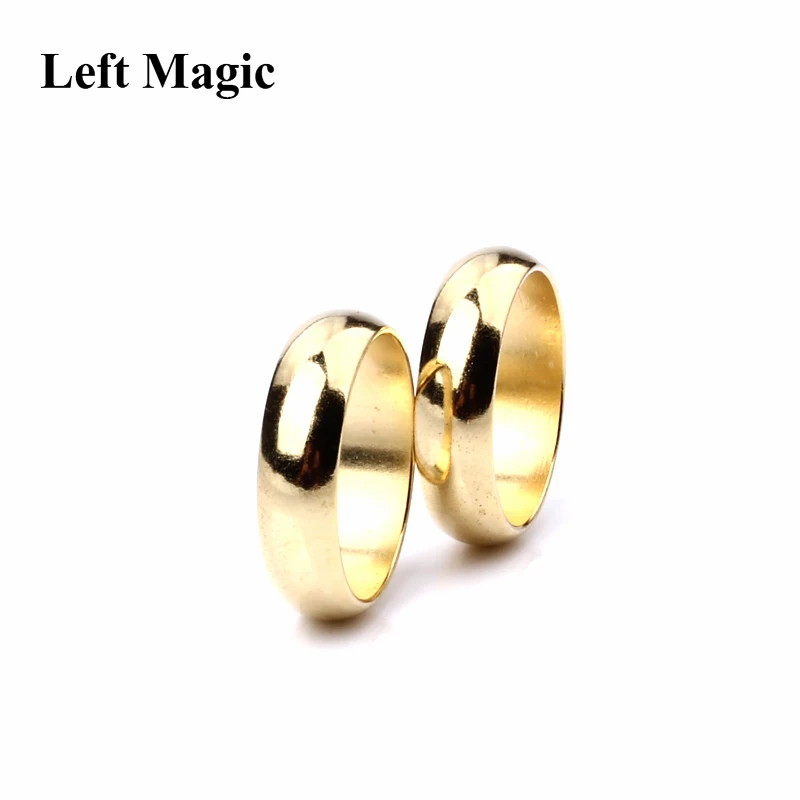 Gold Cambered PK Ring Magic Tricks Strong Magnetic Ring PK Ring Coin Finger Decoration Magic Show Props Size 18 19 20 21mm