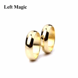 Gold Cambered PK Ring Magic Tricks Strong Magnetic Ring PK Ring Coin Finger Decoration Magic Show Props Size 18 19 20 21mm